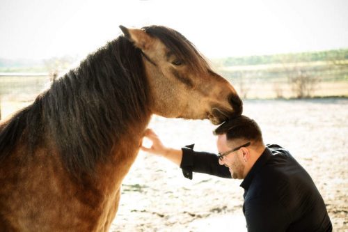 Timo_Ameruoso_kuschelt_pferd